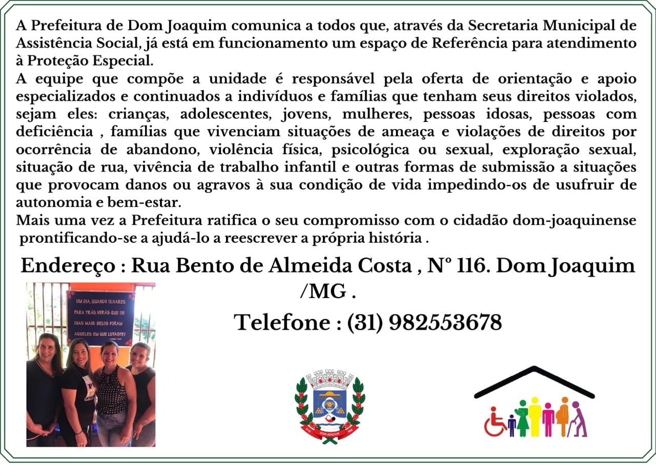 You are currently viewing Prefeitura de Dom Joaquim informa: