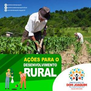 Read more about the article Prefeitura de Dom Joaquim, através da Secretaria Municipal de Agricultura e Conselho Municipal de Desenvolvimento Rural promove ações para fortalecer as atividades do campo.