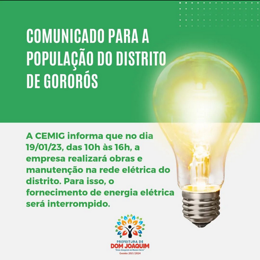 Read more about the article Comunicado para a população de Gororós.