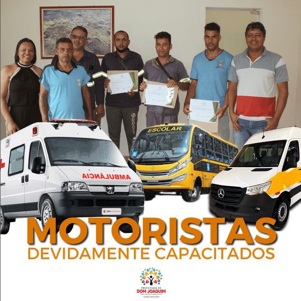 Read more about the article Prefeitura de Dom Joaquim, viabiliza cursos a todos os motoristas, para melhor qualidade no atendimento.