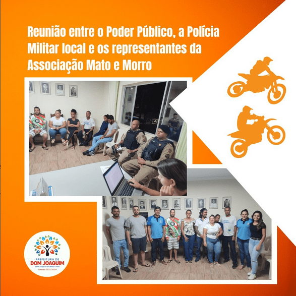 You are currently viewing Aconteceu ontem, na Prefeitura de Dom Joaquim, uma reunião entre o Poder Público, a Polícia Militar local e os representantes da Associação Mato e Morro.