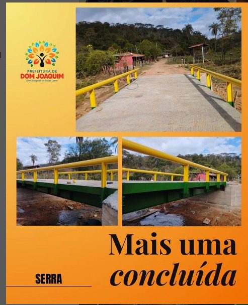 You are currently viewing A Prefeitura de Dom Joaquim entrega mais uma ponte concluída na zona rural, dessa vez na comunidade da Serra.