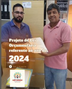 Leia mais sobre o artigo Foi protocolado ontem, junto à Câmara Municipal de Dom Joaquim, o Projeto de Lei Orçamentária referente ao ano de 2024.